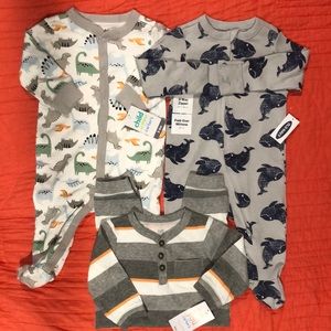 Infant pajamas from Child of mine, Old Navy, just one you by Carter’s